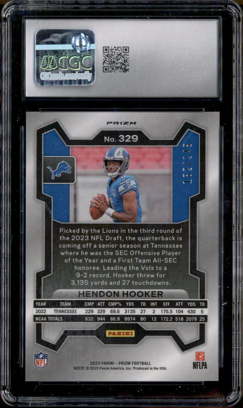 2023 Panini Prizm Orange #329 Hendon Hooker RC Rookie /249 CGC 10 - Image 2