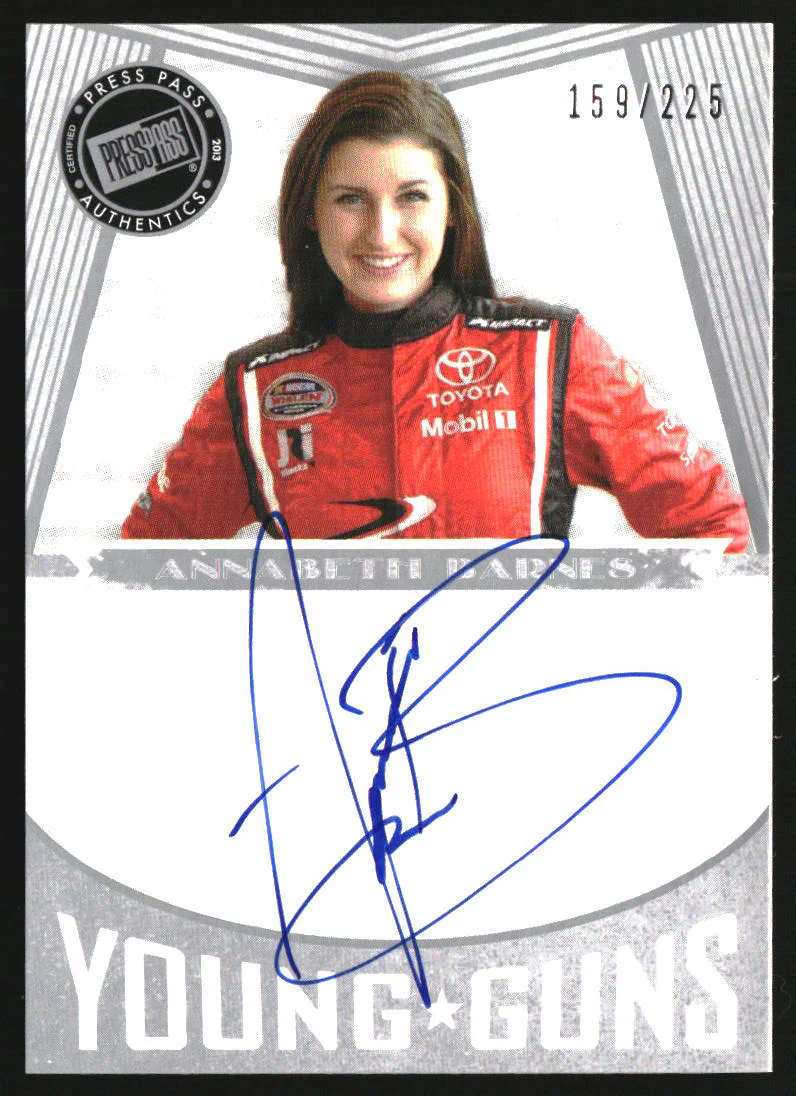 2013 Press Pass Fanfare Young Guns Autographs Silver Annabeth Barnes Auto /225