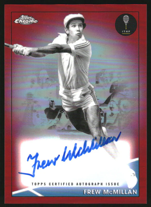2021 Topps Chrome Tennis Autographs Red Refractors #CAFM Frew McMillan Auto /5