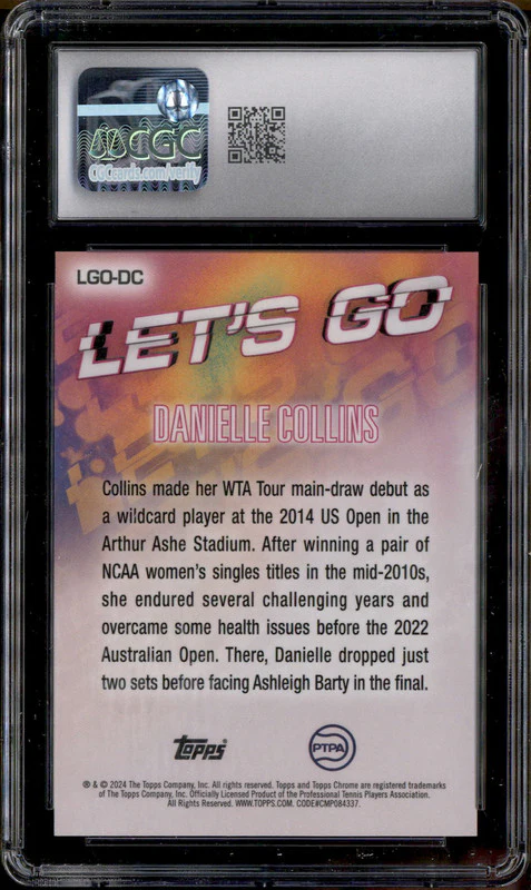 2024 Topps Chrome Let's Go! #LGODC Danielle Collins CGC 10 - Image 2