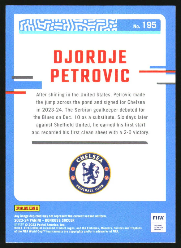 2023-24 Donruss Purple #195 Djordje Petrovic RR RC Rookie /25 - Image 2