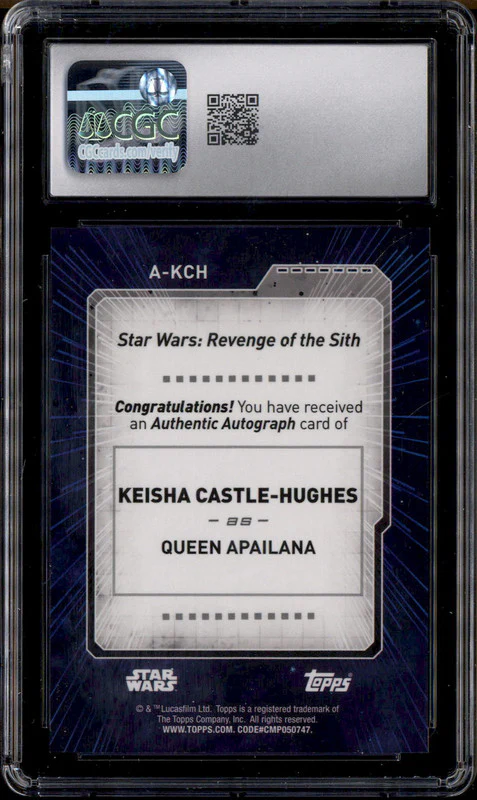 2022 Topps Star Wars Signature Series Autograph Keisha Castle-Hughes Auto CGC 10 - Image 2