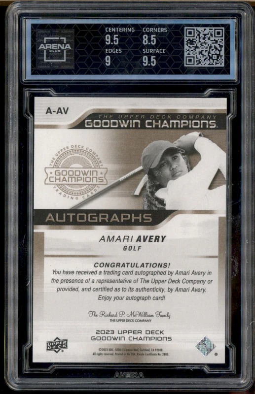 2023 UD Goodwin Champions Auto Inscriptions Amari Avery /50 Arena Club 9 - Image 2