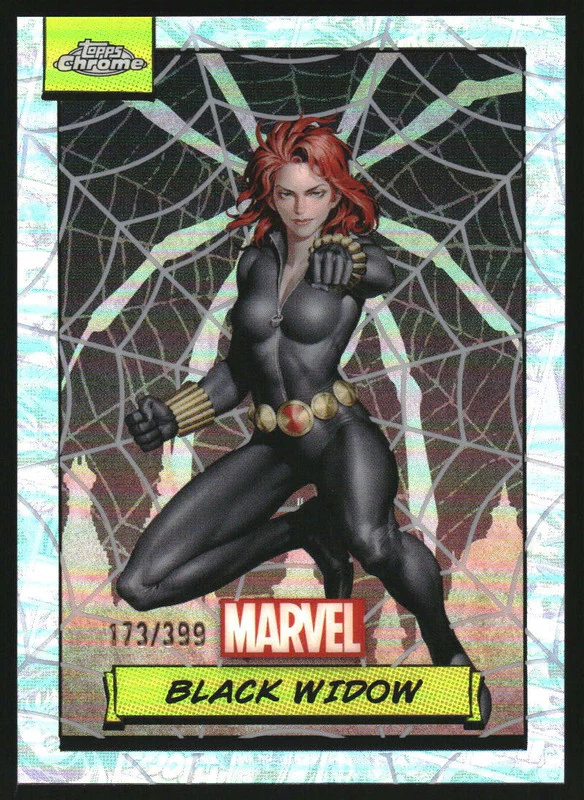 2024 Topps Chrome UK Marvel Spider Web Refractors #44 Black Widow /399