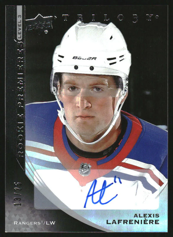 2020-21 Upper Deck Trilogy Silver #149 Alexis Lafreniere RC Auto /25
