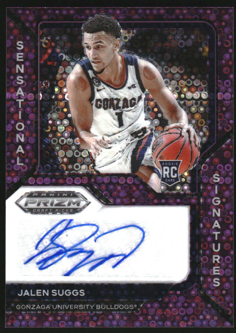 2021 Prizm Draft Sensational Signatures Purple Circles Jalen Suggs RC Auto /50