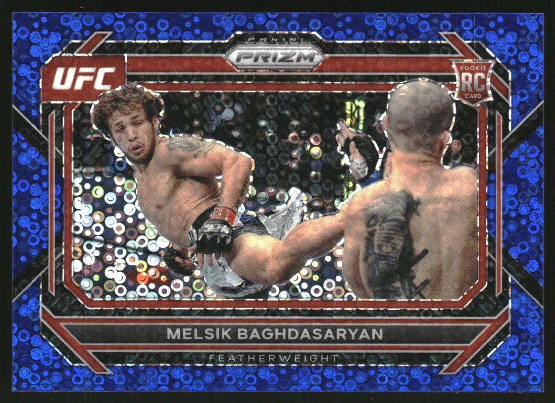 2023 Panini Prizm UFC Prizms Under Card Blue #77 Melsik Baghdasaryan RC /25
