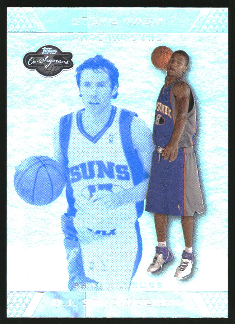 2007-08 Topps Co-Signers Silver Blue Foil #93 D.J. Strawberry Steve Nash /29