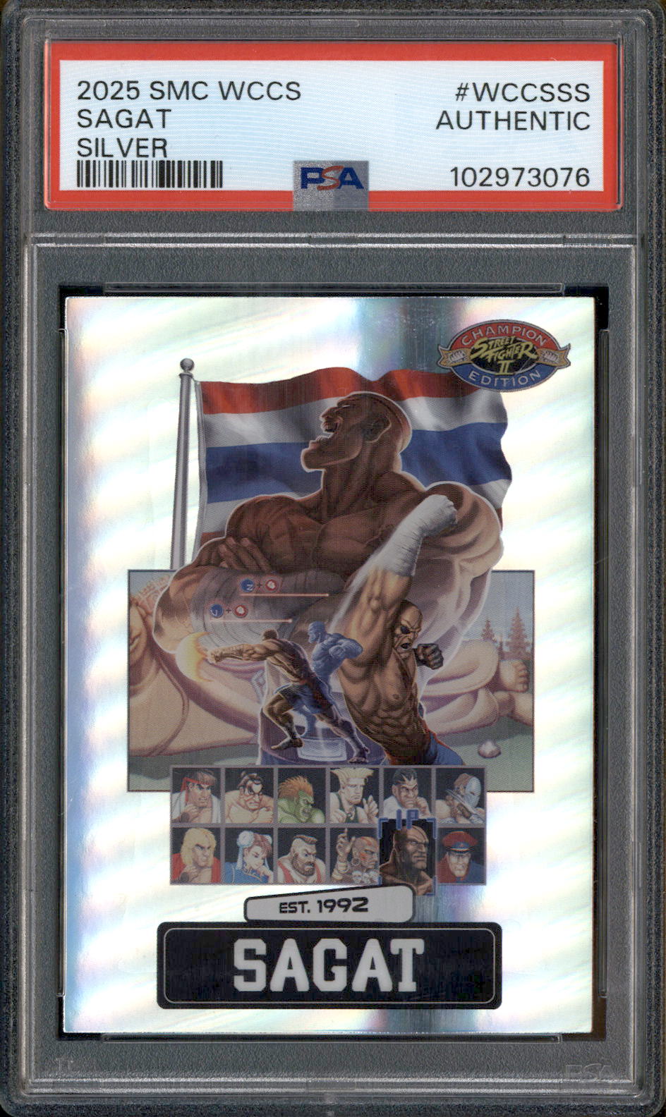 2025 Saturday Morning Cards West Coast Card Show Silver Sagat PSA Authentic