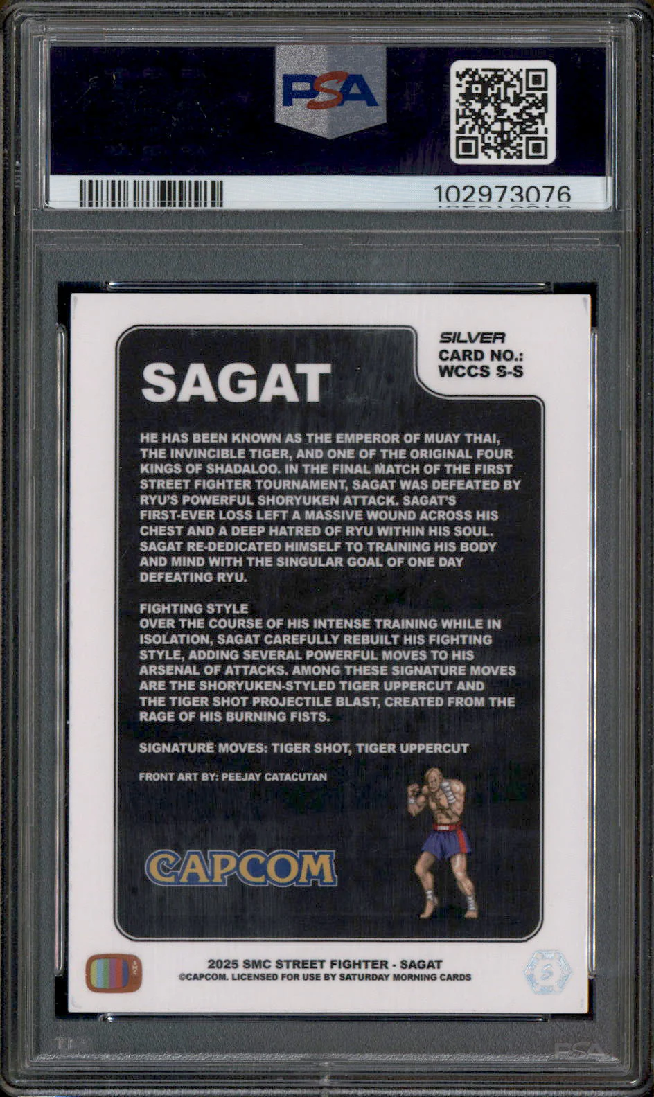 2025 Saturday Morning Cards West Coast Card Show Silver Sagat PSA Authentic - Image 2