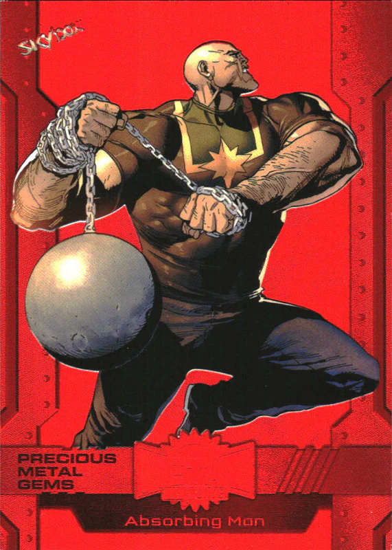 2024 SkyBox Marvel Metal Universe Avengers Precious Gems Red Absorbing Man /100