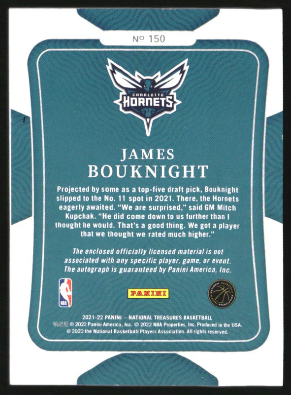2021-22 Panini National Treasures #150 James Bouknight RC Auto /99 - Image 2