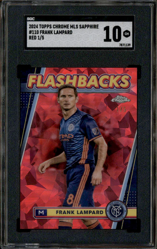 2024 Topps Chrome MLS Sapphire Red #110 Frank Lampard /5 SGC 10
