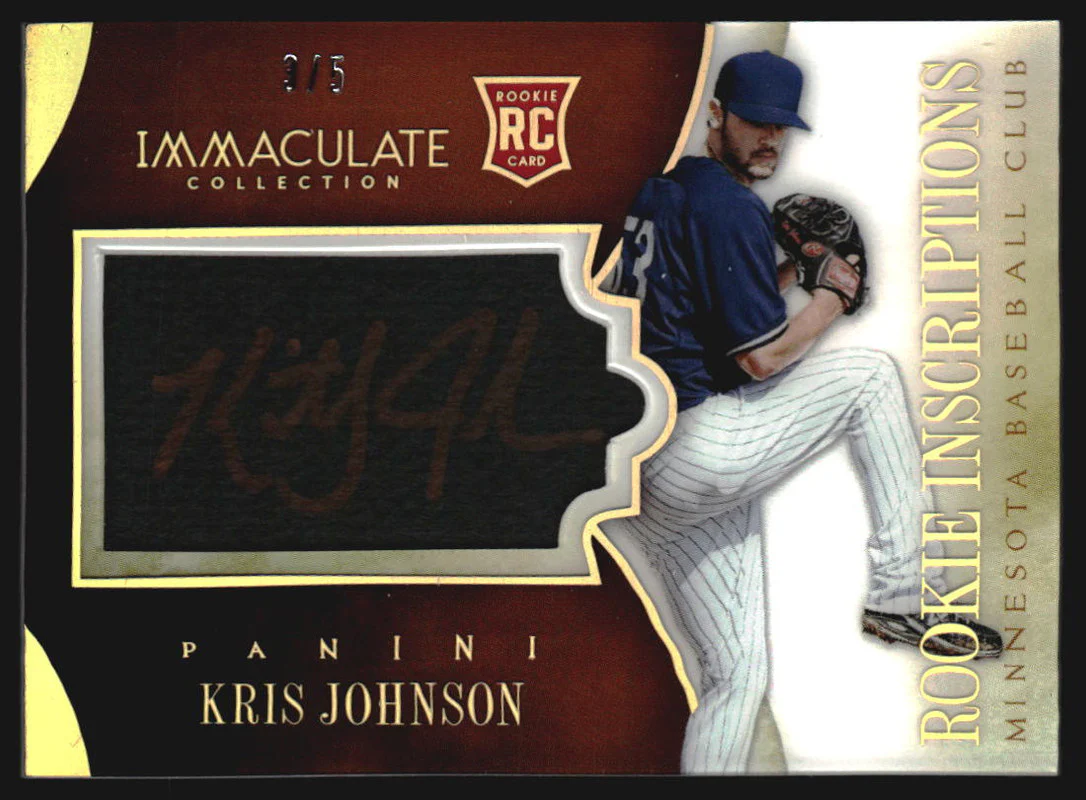 2014 Immaculate Collection Gold #146 Kris Johnson RC Auto /5