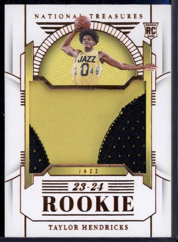 2023-24 Panini National Treasures Bronze #153 Taylor Hendricks RC /49