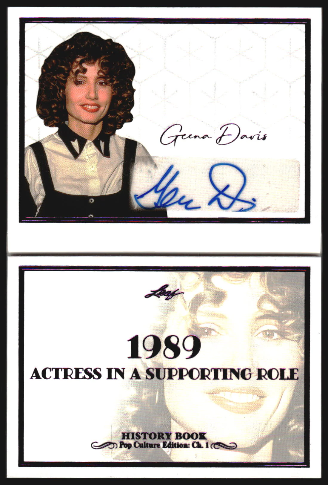 2024 Leaf History Book The Envelope Please Purple Autograph Geena Davis Auto /10