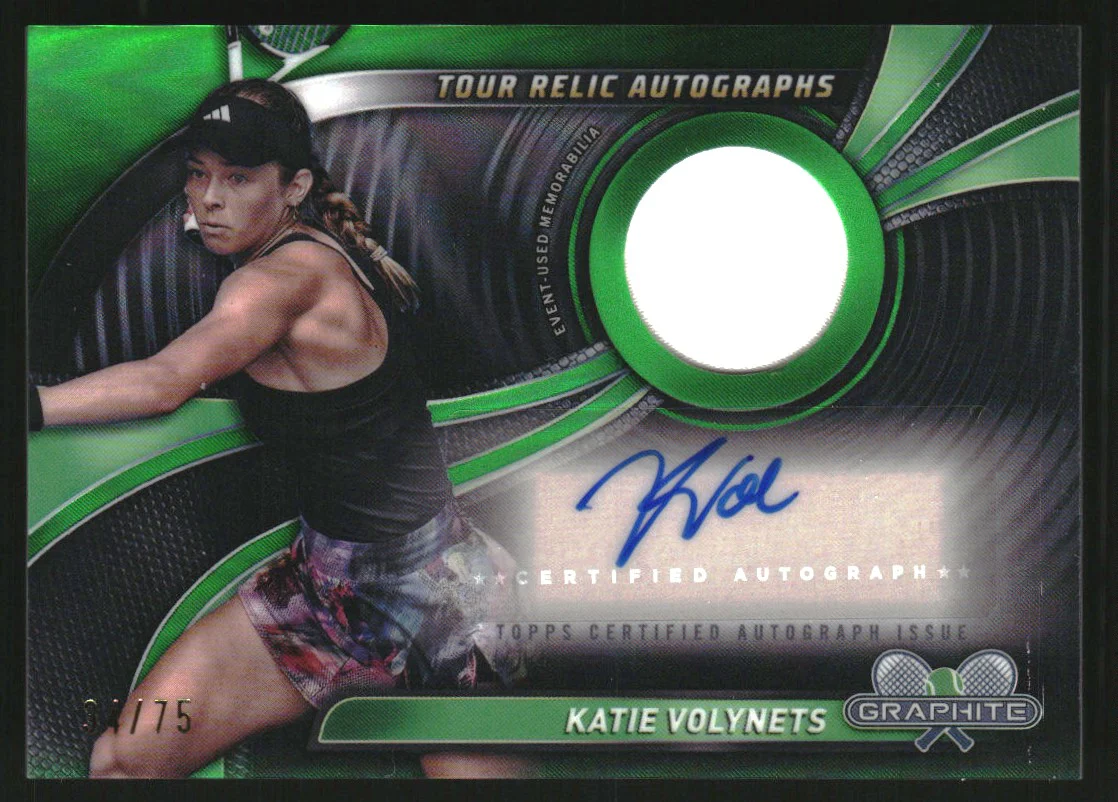 2024 Topps Graphite Tour Relic Autographs Green Katie Volynets Auto /75