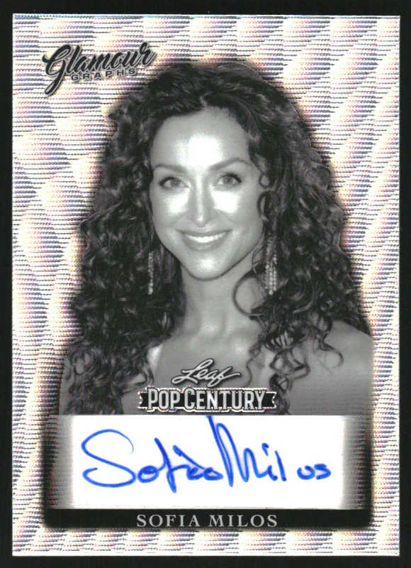 2022 Leaf Pop Century Metal Glamour Graphs Silver Wave Sofia Milos Auto /50
