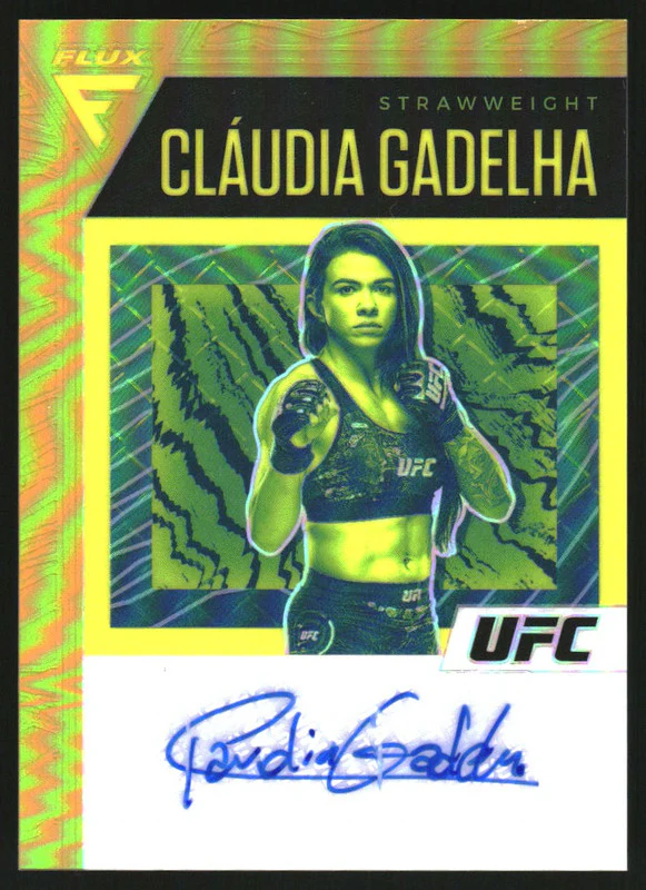 2021 Panini Chronicles Flux UFC Autographs Gold #FACGH Claudia Gadelha Auto /10
