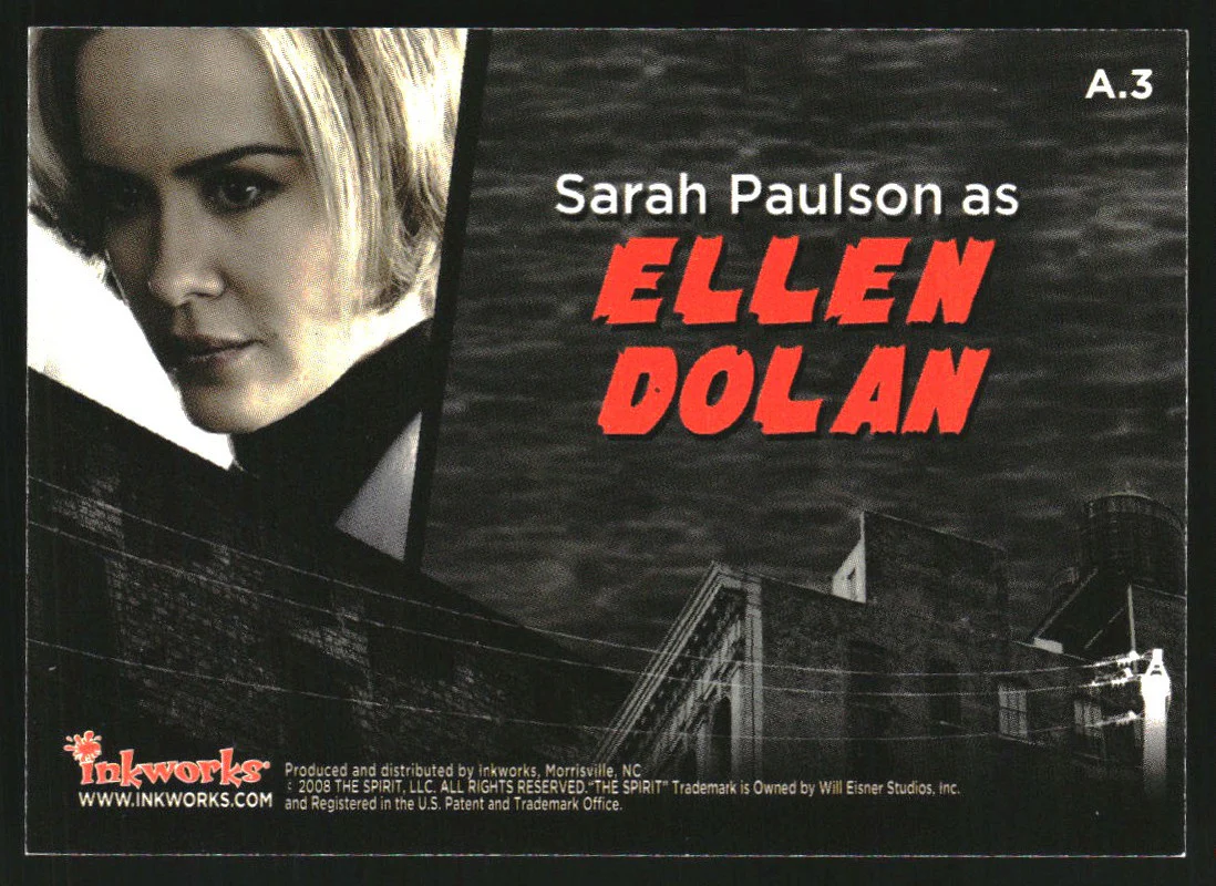 2008 Inkworks The Spirit Autograph Sarah Paulson as Ellen Dolan Auto - Image 2