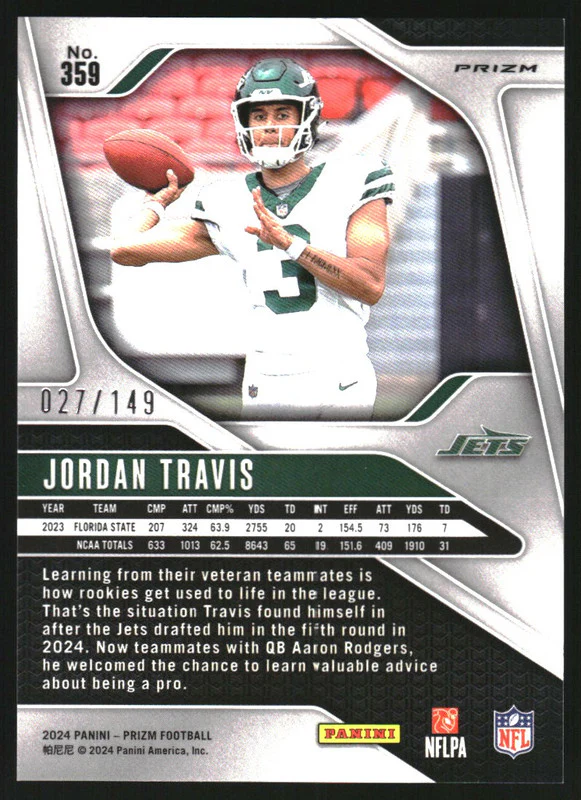 2019 Panini Prizm Prizms Red Wave #359 Travis Fulgham /149 - Image 2