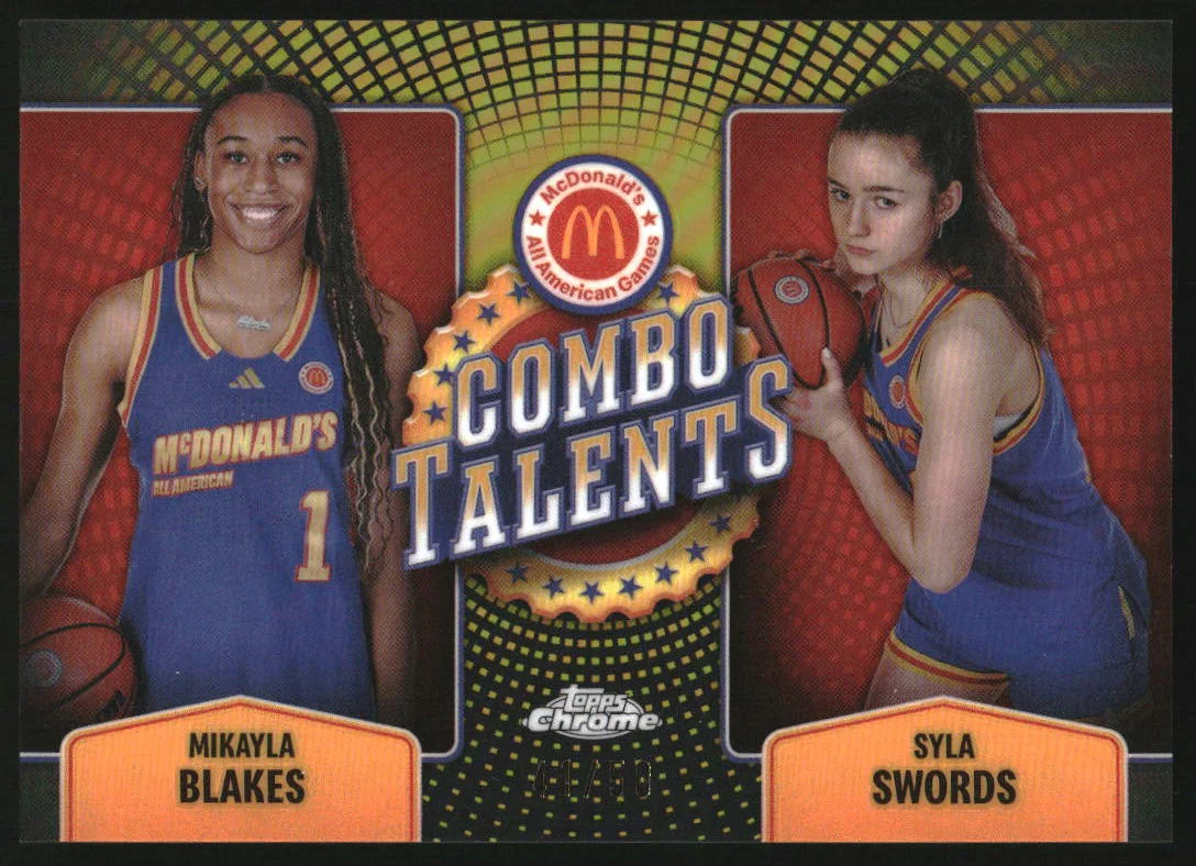 2024 Topps Chrome McDonalds Combo Talents Gold Mikayla Blakes Syla Swords /50