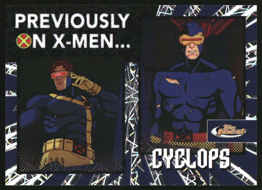 2025 Finest X-Men '97 Previously on X-Men Laser Refractors #PO2 Cyclops /199