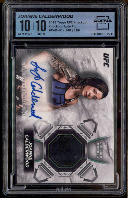 2018 Topps UFC Knockout Autograph Relic Joanne Calderwood Auto /199 Arena 10