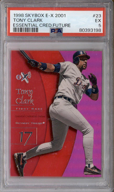 1998 Skybox E-X 2001 Essential Credentials Future #23 Tony Clark /78 PSA 5