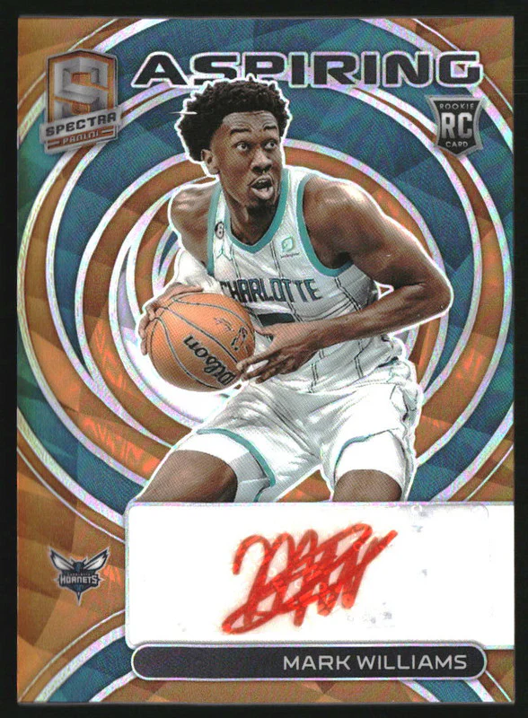 2022-23 Panini Spectra Aspiring Autographs Orange Mark Williams RC Auto /15