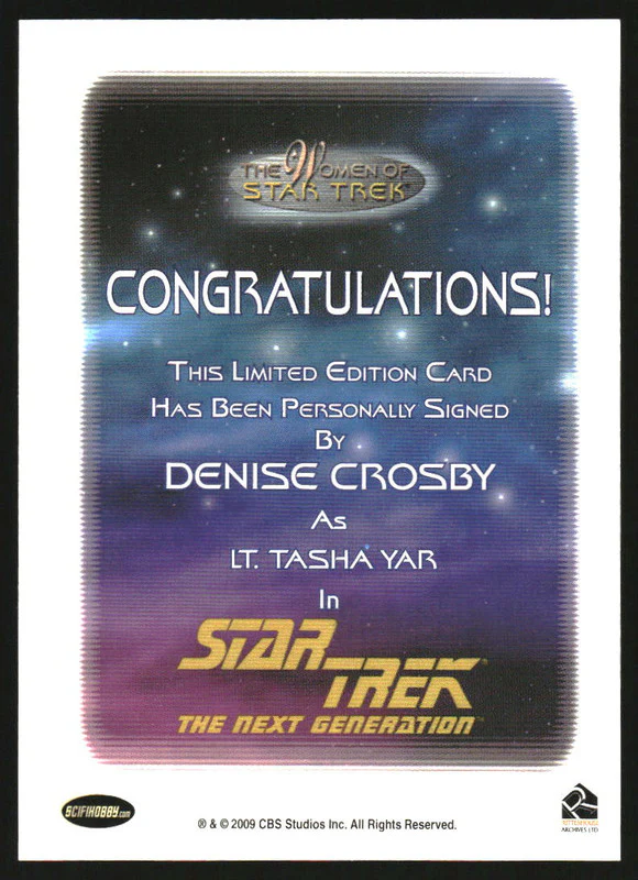 2000 The Women of Star Trek in Motion Archive Collection #AC13 Tasha Yar /999 - Image 2