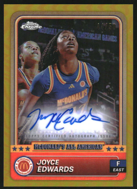 2024 Topps Chrome McDonald's All-American Gold  #3 Joyce Edwards Auto /50
