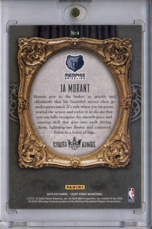 2019-20 Panini Court Kings Le Cinque Piu Belle #4 Ja Morant RC Rookie - Image 2