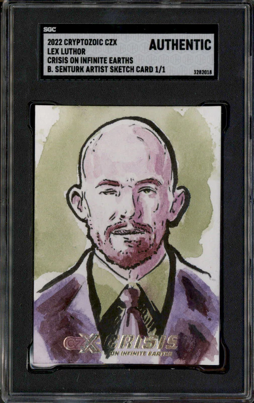 2022 Cryptozoic CZX Lex Luthor Bera Senturk Sketch Card 1/1 SGC Authentic