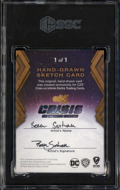 2022 Cryptozoic CZX Lex Luthor Bera Senturk Sketch Card 1/1 SGC Authentic - Image 2