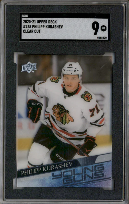 2020 Upper Deck Clear Cut #238 Philipp Kurashev Young Guns RC SGC 9