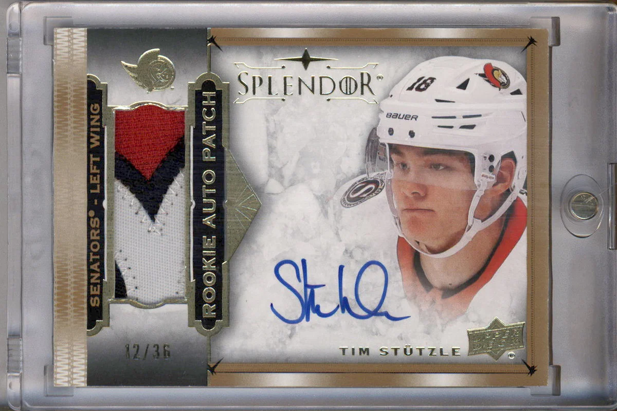 2020-21 Upper Deck Splendor #SPTS Tim Stutzle RC Patch Auto /36