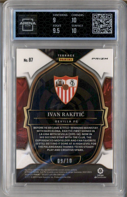2022 Panini Select FIFA Gold #87 Ivan Rakitic /10 Arena Club 9.5 - Image 2