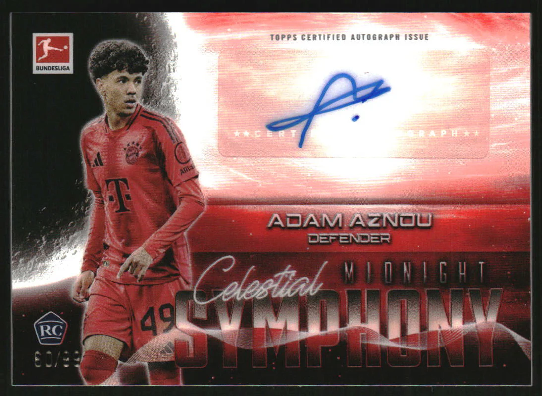 2024 Topps Midnight Bundesliga Celestial Symphony Twiligh Adam Aznou RC Auto /99