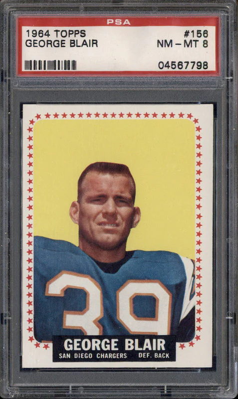 1964 Topps #156 George Blair PSA 8