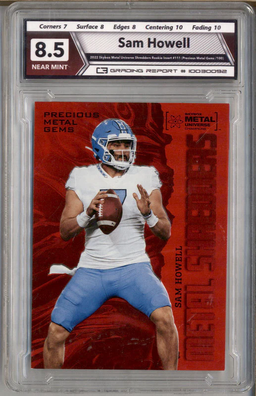 2022 Skybox Metal Universe Precious Metal Gems Red Sam Howell /100 Grading 8.5