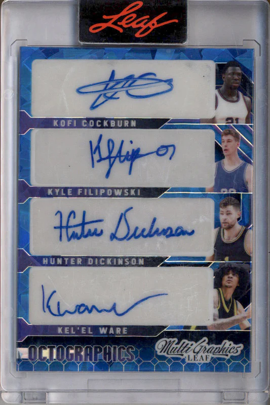 2023 Leaf Octographics Blue Ice Auto Ware Kohler Filipowski Boakye Zach Edey /40