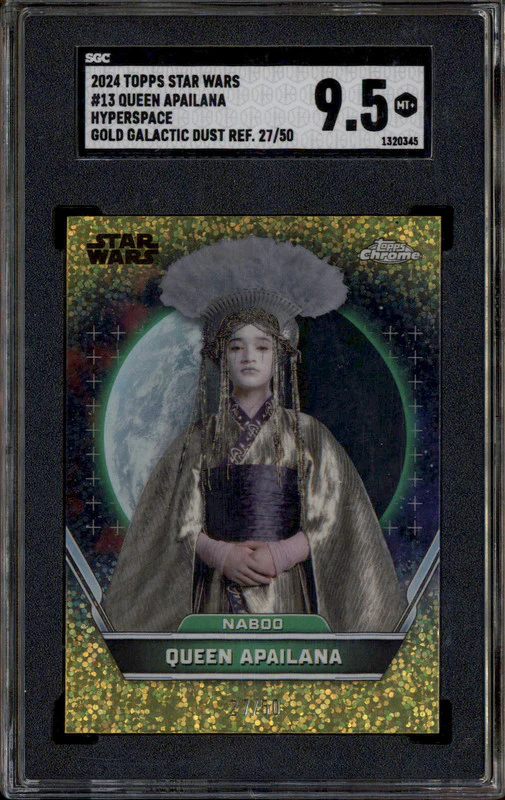 2024 Topps Star Wars Hyperspace Gold Galactic Dust Queen Apailana /50 SGC 9.5