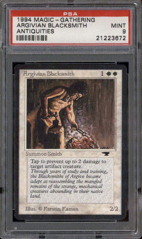 1994 Magic The Gathering Antiquities Antiquities Argivian Blacksmith PSA 9
