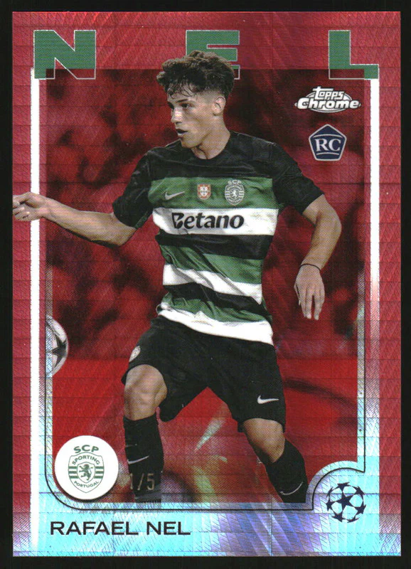 2024-25 Topps Chrome Club Competitions Red Prism Refractor #132 Rafael Nel RC /5