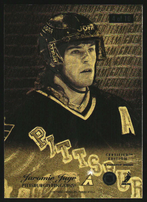 1995-96 Pinnacle Select Certified Gold Team #4 Jaromir Jagr - Image 2