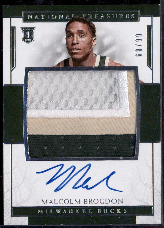 2016 National Treasures Rookie Patch Autographs #126 Malcolm Brogdon RC Auto /99