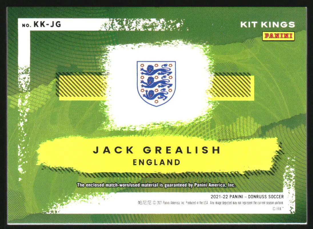 2021-22 Donruss Kit Kings Prime #23 Jack Grealish /5 - Image 2