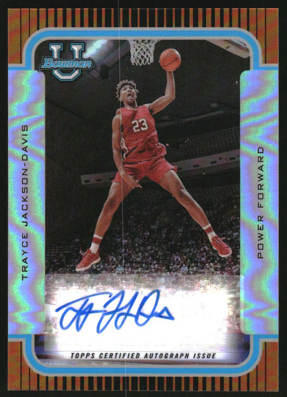2021-22 Bowman Chrome University '03 Orange #TJ Trayce Jackson-Davis Auto /25