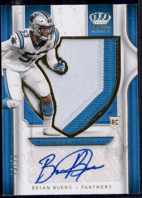 2019 Chronicles Crown Royale Silhouette Auto Prime Brian Burns RC Auto /25